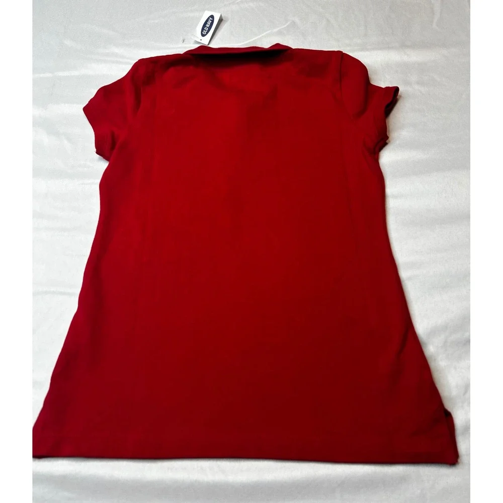 Old Navy Girls Red Short Sleeve Polo Shirt Bundle Set of 2 Size M 8 NWT